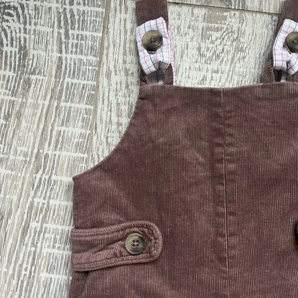 TBBC Ivy League Longall (Corduroy) brown windowpane plaid 18-24 months